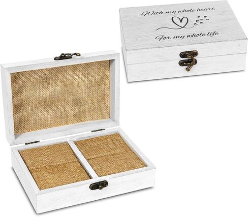 Ring Box for Wedding Ceremony | Handmade Wedding Ring Box | Custom Ring Bearer Box | Rustic Wedding Decor |Elegant Wedding Ring Holder |Wedding Ring Boxes for Ceremony | Ring Bearer Pillows |Ring Box in Saudi Arabia