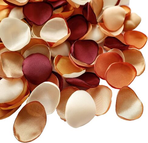 Lookein 300pcs Rose Petals Satin Flower Petals for Wedding Flower Girl Basket Table Centerpieces Aisle Runner Party Confetti Bridal Shower Dinner Wedding Decoration, Champagne Gold in Kuwait