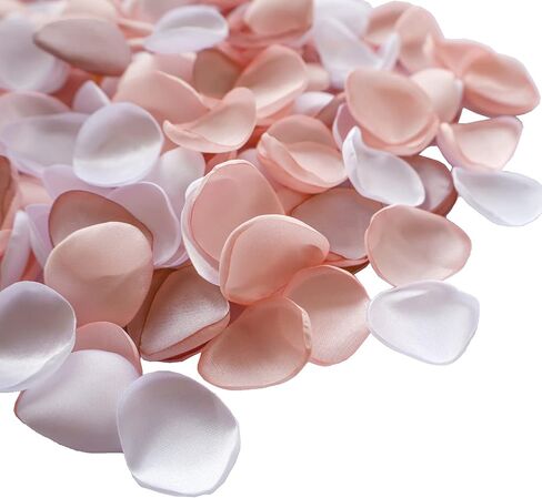 Lookein 300pcs Rose Petals Satin Flower Petals for Wedding Flower Girl Basket Table Centerpieces Aisle Runner Party Confetti Bridal Shower Dinner Wedding Decoration, Champagne Gold in Kuwait