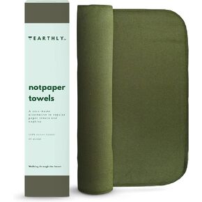 Reusable Paper Towels - 10 Pack - Roll of Washable Cotton Cloth Paper Towels - Paperless Reusable Napkins Cloth Washable - Absorbent + Long Lasting - Zero Waste Products - (Blooming)
