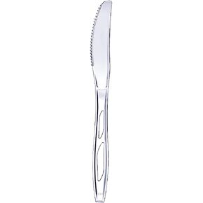 Comfy Package [192 Combo Pack] Premium Heavyweight Disposable Clear Plastic Silverware - 64 Forks, 64 Spoons, 64 Knives, plastic utensils, Cutlery Set for Parties, Events, and Catering