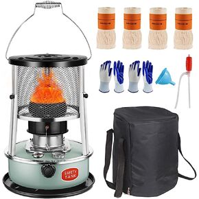 Kerosene Heater, Kerosene Heaters for Indoor Use, Portable Heater for Camping, Kerosene Stove Non Electric Heaters for Outdoor, Emergency Oil Heater for Heating, Garage, Cooking(4.5L, White)