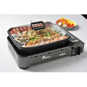 Maxsun Portable Tabletop Hot Pot Gas Stove, Gill Pan Gas Stove, with Carrying Case, 7,250BTU, Outdoor/Indoor, Camp Stove in Kuwait