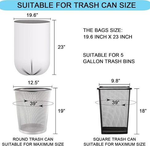 1 Gallon Trash Bags, Extra Small Strong Garbage Bags for Office Home Bathroom Car Desktop Wastebasket Liners, Clear 120 Count in Kuwait