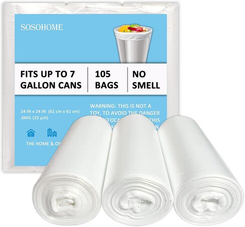 1 Gallon Trash Bags, Extra Small Strong Garbage Bags for Office Home Bathroom Car Desktop Wastebasket Liners, Clear 120 Count in Kuwait