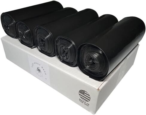 أكياس العقدة العلوية 45 جالون كيس قمامة القمامة 40 × 46 بوصة 1.5 مل أسود 100 عدد بطانة العلبة السائبة 40 جالون 41 جالون 42 جالون 43 جالون 44 جالون صنع في الولايات المتحدة الأمريكية in Kuwait