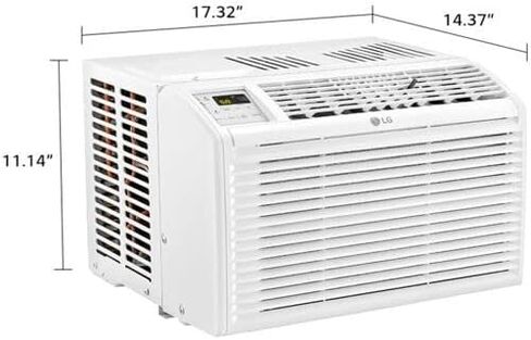 مكيف شباك إل جي 8000 وحدة حرارية بريطانية، يبرد 350 قدم مربع. (حجم الغرفة 14 × 25 بوصة)، تشغيل هادئ، تحكم إلكتروني مع جهاز تحكم عن بعد، 3 سرعات تبريد ومروحة، نجمة الطاقة، إعادة التشغيل التلقائي، 115 فولت، أبيض in Kuwait