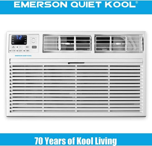 مكيف هواء Emerson Quiet Kool 12,000 BTU 230V Energy Star Smart من خلال الجدار، يبرد الغرف حتى 550 قدم مربع. قدم، مع جهاز تحكم عن بعد، وواي فاي، والتحكم الصوتي، ومؤقت 24 ساعة in Saudi Arabia