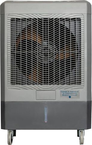 Portable Swamp Coolers - 3100 CFM MC37M Evaporative Air Cooler with 3-Speed Fan - Water Cooler Fan 950 sq. ft. Coverage High Velocity Outdoor Cooling Fan Swamp Cooler by Hessaire - Gray in Saudi Arabia