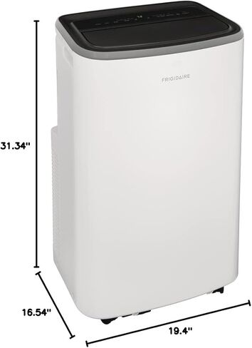 فريجيدير FHPC082AC1 مكيف هواء الغرفة المحمول، 5500 وحدة حرارية بريطانية مع مروحة متعددة السرعات، وضع مزيل الرطوبة، فلتر سهل التنظيف وقابل للغسل، باللون الأبيض in Kuwait