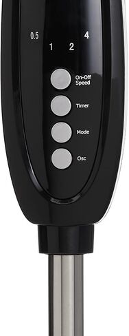 Amazon Basics Oscillating Dual Blade Standing Pedestal Fan with Remote - 16-Inch, Black in Saudi Arabia