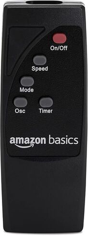 Amazon Basics Oscillating Dual Blade Standing Pedestal Fan with Remote - 16-Inch, Black in Saudi Arabia