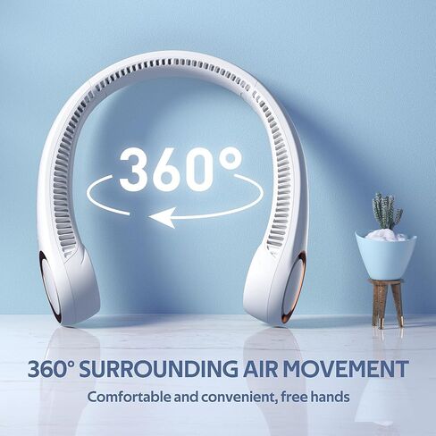 Portable Neck Fan, Hands Free Bladeless 360° Cooling Personal Fan,Wearable Quiet Fan for Outdoor Indoor, Gifts for Men Women, 4000mAh Battery Operated, USB Rechargeable, 3-Speeds(Black Graffiti) in Saudi Arabia