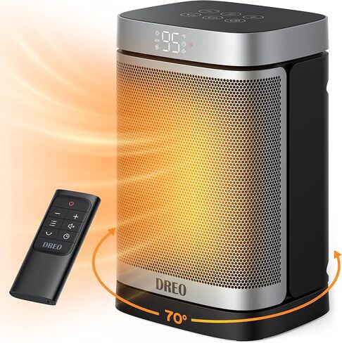Dreo Space Heater Indoor, Portable Heater with 70°Oscillation, 1500W Electric Heaters with Thermostat, Dreo 4L Smart Humidifiers for Bedroom Home Office in Kuwait