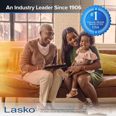 Lasko Oscillating Ceramic Tower Space Heater with Logic Center Digital Remote Control, Adjustable Thermostat, Timer, 2 Heat Settings, Overheat Protection, 29 Inches, Gray, 5572 in Kuwait