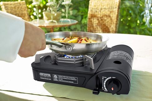 Chef Master 90027 Portable Butane Stove, Portable Gas Stove with Carrying Case, Portable Gas Grill, ETL Certified, Black in Saudi Arabia