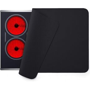 FLASLD Fireproof and Waterproof Stove Top Covers, 20×24 inch Electric Stove Cover Mat, Glass Top Stove Cover - Ceramic Glass Cooktop Protector - Flat Top Oven Cover, Black Without Logo