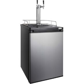 ثلاجة Kegco Kegerator كاملة الحجم - صنبور واحد - نظام D، ستانلس ستيل
