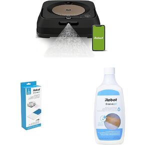 iRobot Braava Jet m6 (6012) Ultimate Robot Mop - متصلة بشبكة Wi-Fi، بخاخ نفاث دقيق، رسم خرائط ذكي، يعمل مع Alexa، مثالي لغرف متعددة، إعادة الشحن والسيرة الذاتية، أسود in Kuwait