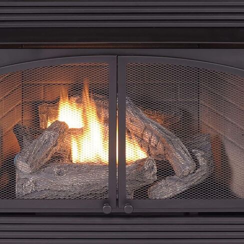 Duluth Forge Dual Fuel Ventless Gas Fireplace Insert - 32,000 BTU, T-Stat Control - Model# FDF400T-ZC-R (Renewed), Black in Saudi Arabia