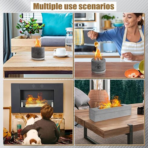 عبوة من قطعتين من صوف السيراميك الفاخر لحفرة النار المحمولة على سطح الطاولة لإطالة وقت الاحتراق - اسفنجة فتيل صوف سيراميك عازلة من الياف السيراميك لمواقد الإيثانول الحيوي (12 انش × 8 انش) in Kuwait