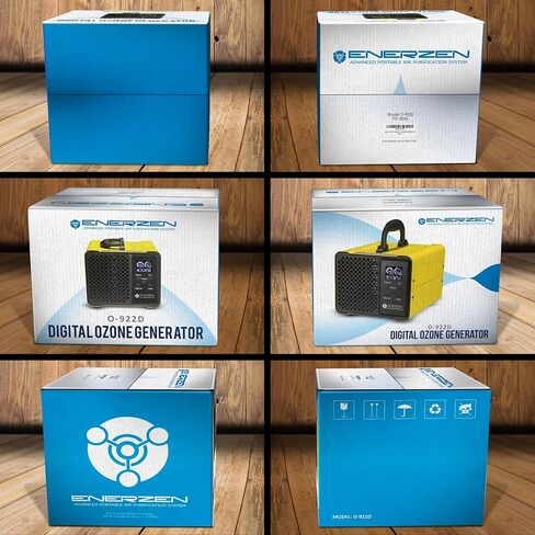 Enerzen O-922D - مولد الأوزون الرقمي لإزالة الروائح - مزيل الروائح الكريهة المؤين للهواء O3 مع إعدادات قابلة للتعديل لأي حجم غرفة in Kuwait