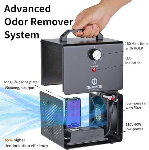 Ozone Generator 15,000mg/h - Ozone Machine ionizer & Industrial O3 Ozone Generator Deodorizer for Home, Smoke, Pet Room, Car. in Saudi Arabia