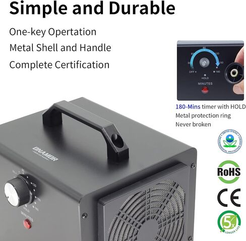 Ozone Generator 15,000mg/h - Ozone Machine ionizer & Industrial O3 Ozone Generator Deodorizer for Home, Smoke, Pet Room, Car. in Saudi Arabia