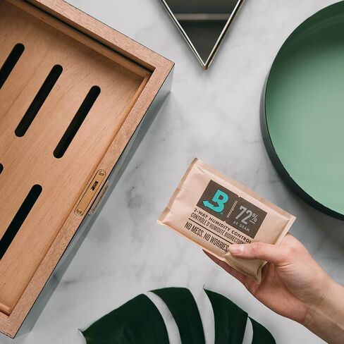 Boveda 72% Two-Way Humidity Control Packs For Wood Humidifier Boxes – 12 Pack – Moisture Absorbers – Humidifier Packs – Individually Wrapped Hydration Packets in Saudi Arabia