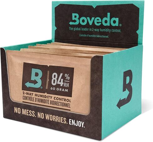 Boveda 72% Two-Way Humidity Control Packs For Wood Humidifier Boxes – 12 Pack – Moisture Absorbers – Humidifier Packs – Individually Wrapped Hydration Packets in Saudi Arabia