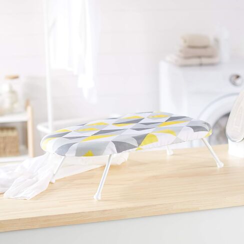 Amazon Basics Tabletop Ironing Board with Folding Legs - Trellis Removable Cover, Chevron, 23.6"L x 7.1"W x 14.3"H in Saudi Arabia
