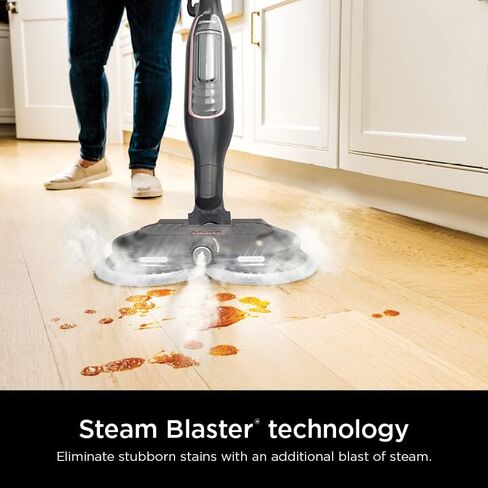 Shark S7201 Steam & Scrub مع تقنية Steam Blaster، ممسحة بخارية الكل في واحد للأرضيات الصلبة مع 3 أوضاع بخار ومصابيح أمامية LED، ذهبي وردي/أسود، 7.48 بوصة × 14.96 بوصة × 47.44 بوصة in Saudi Arabia