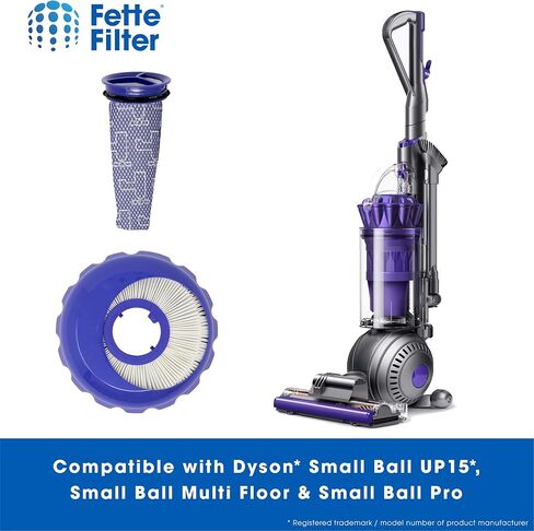 Fette Filter - Small Ball UP15، مجموعة فلتر مكنسة صغيرة متعددة الأرضيات وكرة صغيرة Pro متوافقة مع Dyson. قطع غيار رقم 966444-02 و967276-01. حزمة كومبو in Kuwait