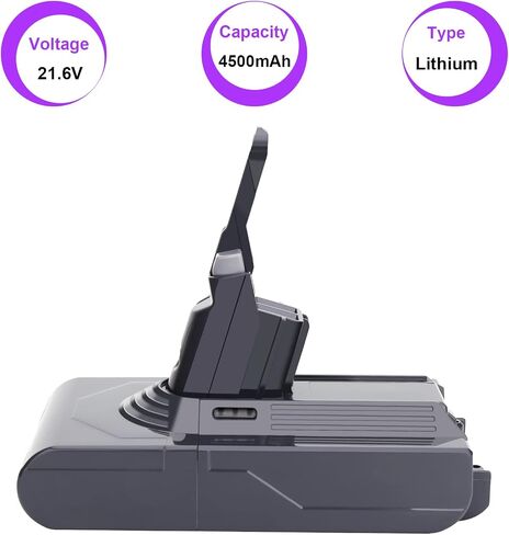 بديل ELEFLY 21.6 فولت 4.5 أمبير لبطارية دايسون V8، متوافق مع مكنسة كهربائية لاسلكية دايسون V8 أنيمال V8 أبسولوت V8 فلافي V8 in Saudi Arabia