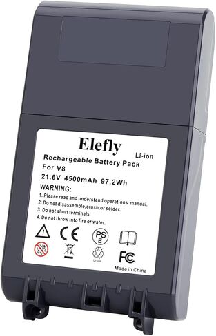 بديل ELEFLY 21.6 فولت 4.5 أمبير لبطارية دايسون V8، متوافق مع مكنسة كهربائية لاسلكية دايسون V8 أنيمال V8 أبسولوت V8 فلافي V8 in Saudi Arabia
