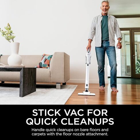 Shark CH964AMZ 2 في 1 نظام Ultracyclone اللاسلكي والمحمول، خفيف الوزن للغاية ومحمول للسيارة والمنزل، فلتر قابل للغسل، كوب غبار XL، أداة شقوق وفرشاة تنظيف، أزرق in Kuwait