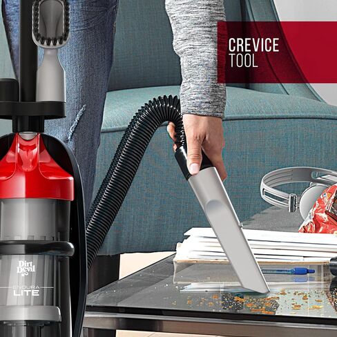 Dirt Devil Endura Lite Bagless Vacuum Cleaner, Small Upright for Carpet and Hard Floor, Lightweight, UD20121PC, Red in Kuwait
