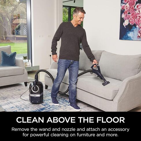 Shark CZ2001 Pet Canister Vacuum, Bagless, Corded with Self-Cleaning Brushroll, Black & Copper in Saudi Arabia