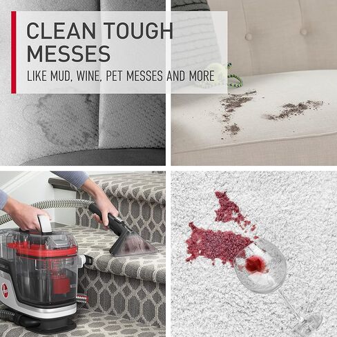 Hoover CleanSlate Plus Carpet & Upholstery Spot Cleaner, Stain Remover, Portable, FH14050, White in Kuwait