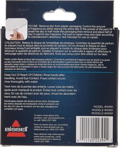 Bissell Spring Breeze Steam Mop Fragrance Discs, 8 Count, New OEM Part 1095, 88 in Saudi Arabia