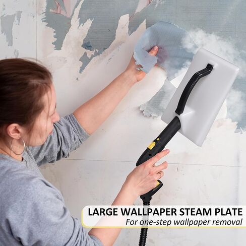 منظف ​​بخار سبورجوم، جهاز بخار مطهر مضغوط خالٍ من المواد الكيميائية للتنظيف، خزان سعة 1.8 لتر، ممسحة بخار 1800 وات مع 27 ملحقًا لتنظيف الأرضيات والسجاد وتنجيد السيارات والنوافذ (بدون مقياس الضغط) in Kuwait