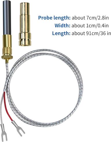 5 قطع 36 بوصة من الألومنيوم ثيرموبيل 750 ميلي فولت ثيرموبيل مع استبدال محول PG9 لمواقد الغاز النار الحرارة، مواقد الغاز جلو سخان المياه الفرن، فرن القلي ثيرموبيل مولد الحرارة in Kuwait