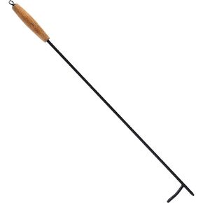 Dragonfire Fire Poker - 35" Long Fire Pit Toker Poker Featuring Wood Handle, Hanging Loop, and One-Piece Steel Construction - Perfect for Open Fires, Campfires, and Stoves in Saudi Arabia