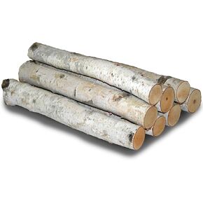 Wilson 17"-18" Decorative White Birch Logs, Natural Bark Wood Home Décor - 1.5"-3" Dia. (Set of 8) in Kuwait