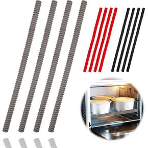 LeeYean Oven Guards for Racks - 4 Pack Heat Resistant Silicone Oven Rack Shields Cover 14 inches Long Oven Rack Edge Protector, Protect Against Burns and Scars (Black)