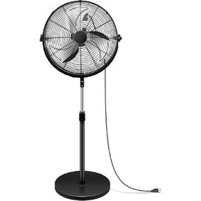Simple Deluxe Oscillating 16″ 3 Adjustable Speed Pedestal Stand Fan for Indoor, Bedroom, Living Room, Home Office & College Dorm Use,Black in Kuwait