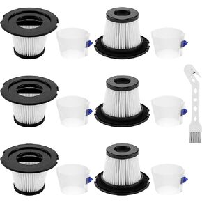 لوكسريلكس فلاتر مكنسة كهربائية بديلة من هيبا، متوافقة مع مكنسة موسو K17 اللاسلكية (6 عبوات من فلتر هيبا و6 قطع من مصفاة الشاشة) in Kuwait