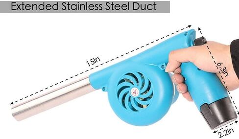 منفاخ مدفأة كهربائية، منفاخ هواء لمروحة الشواء، مروحة طبخ خارجية تعمل بالفحم، منفاخ لاسلكي للشوايات للشواء والتخييم والشواء منفاخ نار (قناة ممتدة) in Kuwait