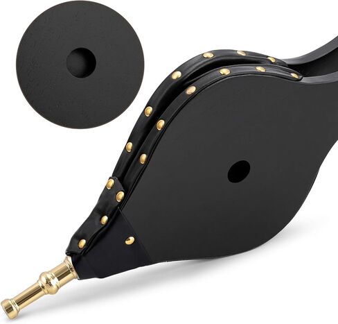 Amagabeli الخشب الموقد منفاخ 19 "× 8" كبيرة من الجلد الاصطناعي النار بيلو النار حفرة الهواء منفاخ الهواء مع حزام معلق فوهة المصبوب مروحة الطبخ في الهواء الطلق التخييم شواء شواء مدخنة الشواء أدوات النار in Kuwait