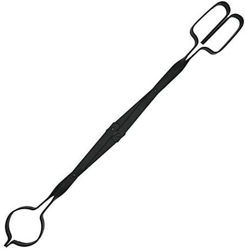 Rocky Mountain Goods Firewood Tongs - Reinforced Wrought Iron for extra strength - 26" - Log grabber for up 12" thick logs - Log - Rust resistant finish fireplace tongs for indoor/outdoor (1) in Kuwait